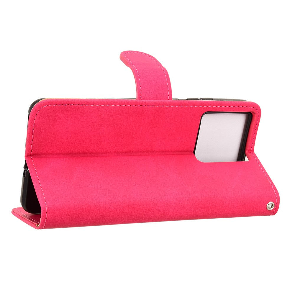 For Motorola Edge 70 5G Leather Case Skin Feel Anti Drop Wallet Flip Phone Cover - Rose