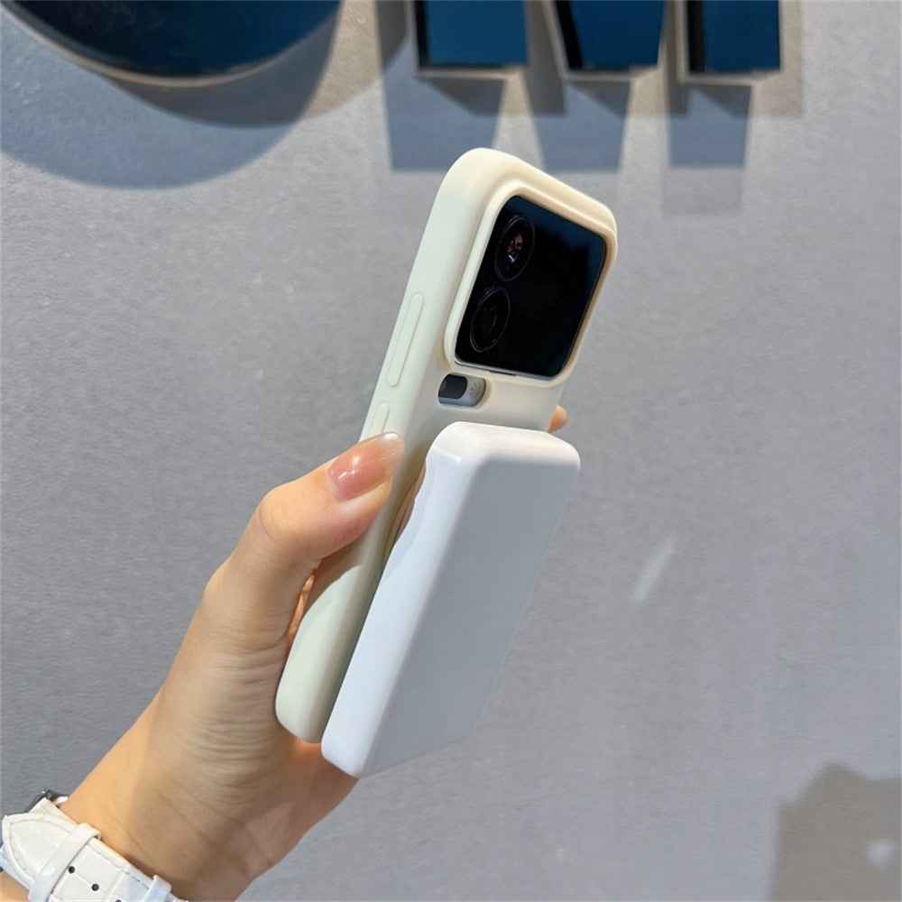 For Xiaomi 17 Pro Magnetic Case Rotating Kickstand Liquid Silicone PC Phone Cover Skin Touch - Baby Blue
