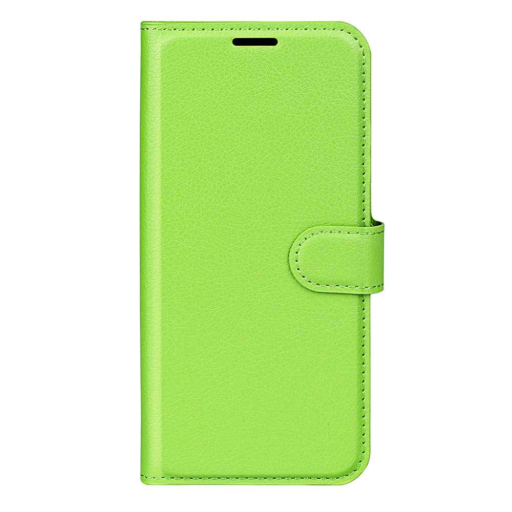For Xiaomi 17 Pro Case Litchi Texture Shockproof Leather Wallet Phone Cover -  Green