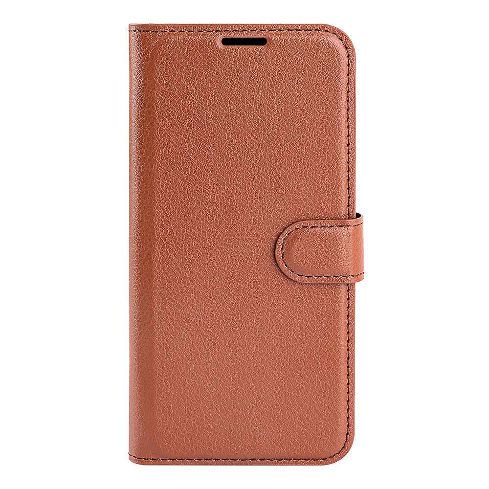 For Xiaomi 17 Pro Case Litchi Texture Shockproof Leather Wallet Phone Cover - Brown