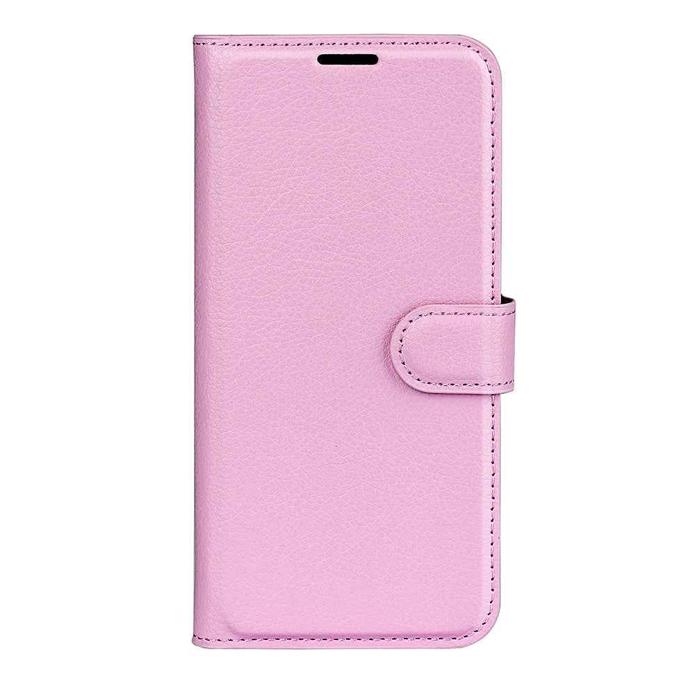 For Xiaomi 17 Pro Case Litchi Texture Shockproof Leather Wallet Phone Cover -  Pink