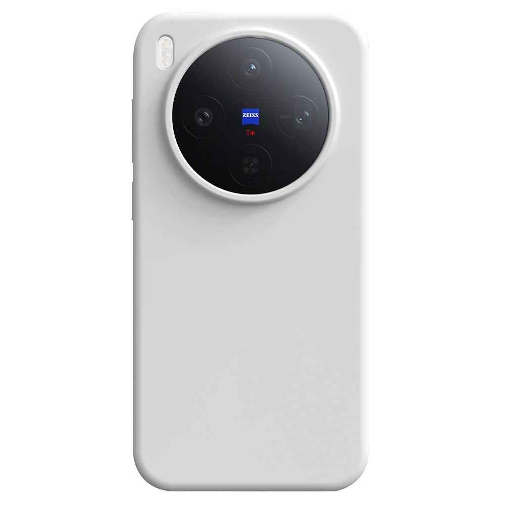 For vivo X300 5G Case Skin-Friendly Liquid Silicone + PC Phone Cover - White