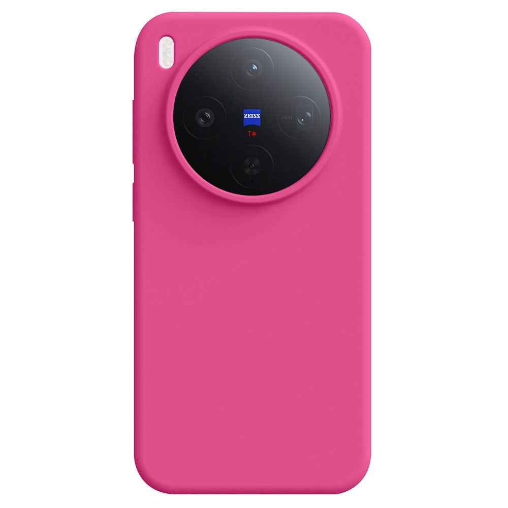 For vivo X300 5G Case Skin-Friendly Liquid Silicone + PC Phone Cover - Hot Pink