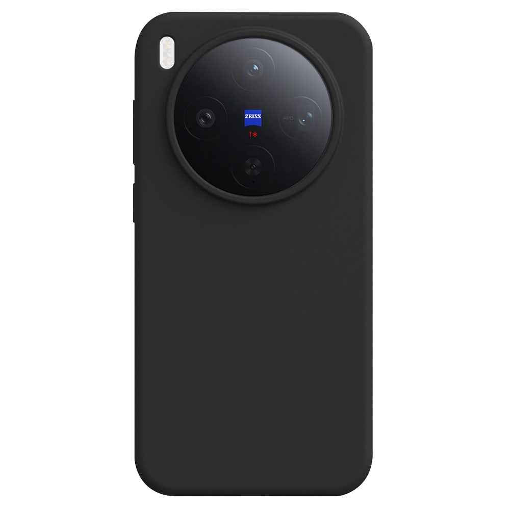 For vivo X300 5G Case Skin-Friendly Liquid Silicone + PC Phone Cover - Black