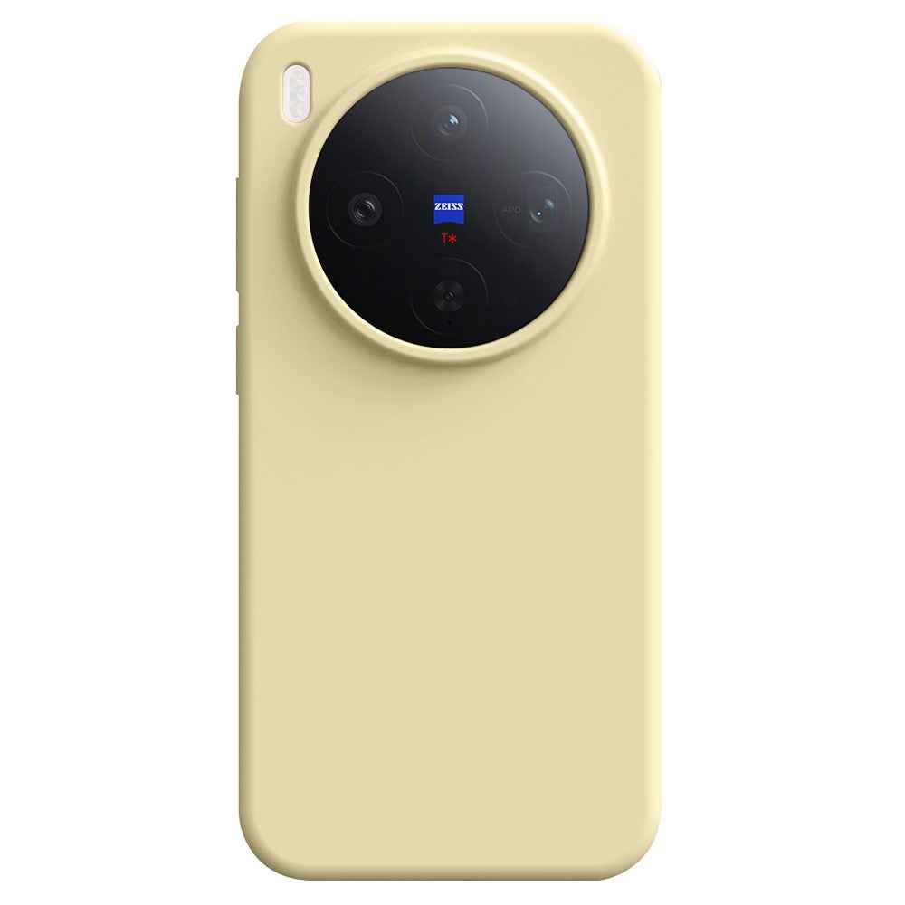 For vivo X300 5G Case Skin-Friendly Liquid Silicone + PC Phone Cover - Light Yellow