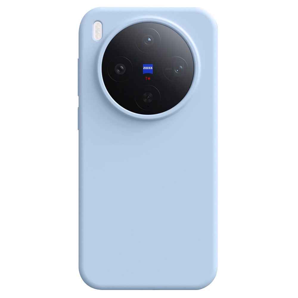 For vivo X300 5G Case Skin-Friendly Liquid Silicone + PC Phone Cover - Baby Blue