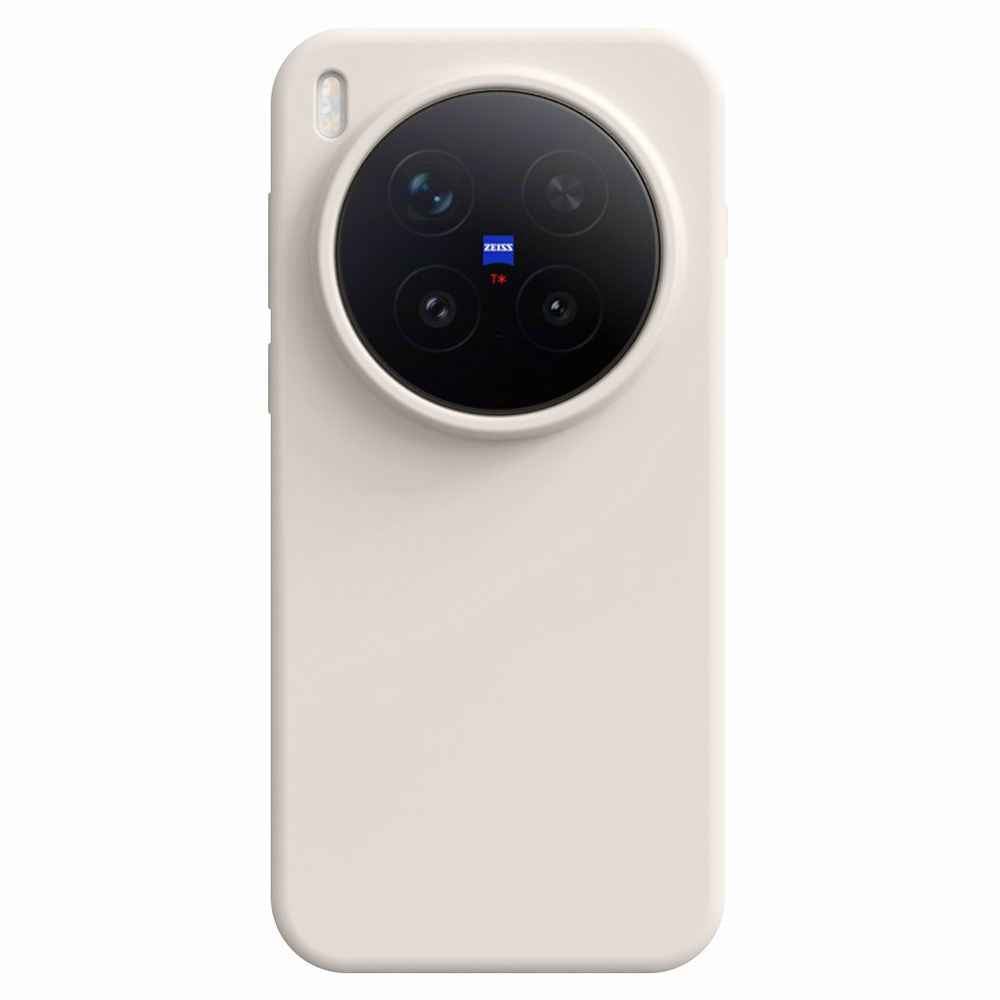 For vivo X300 Pro 5G Case Skin-Friendly Liquid Silicone + PC Phone Cover - Antique White