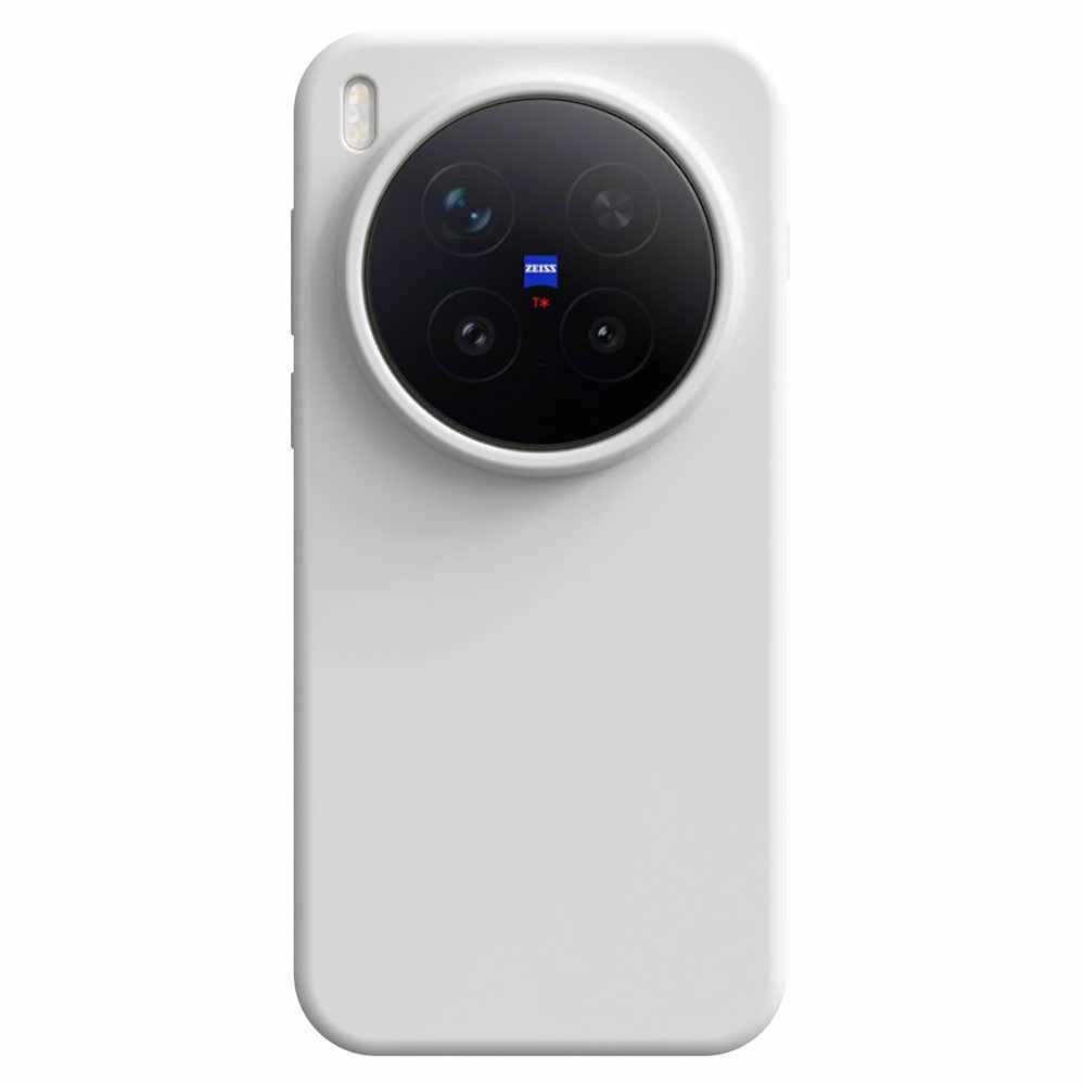 For vivo X300 Pro 5G Case Skin-Friendly Liquid Silicone + PC Phone Cover - White