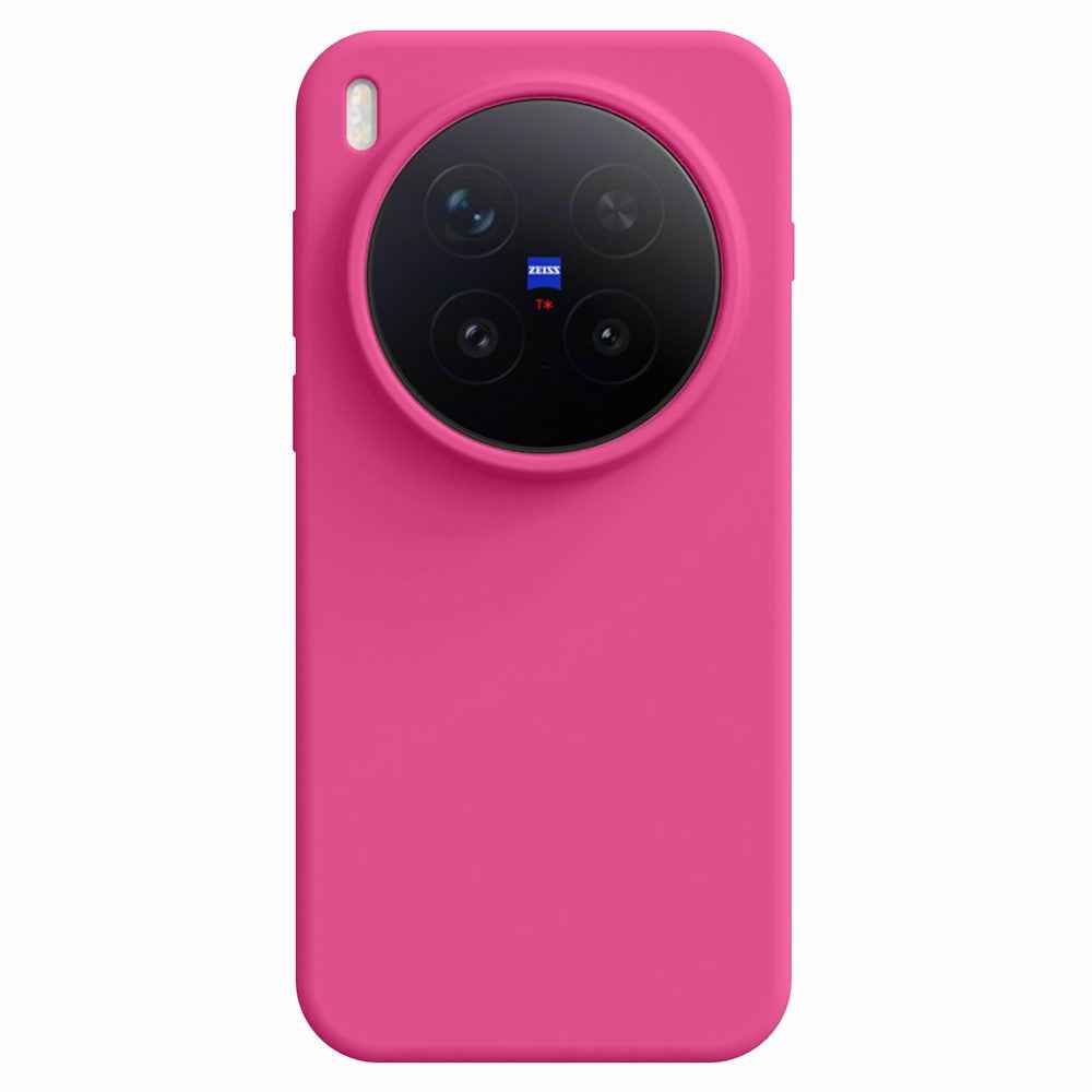 For vivo X300 Pro 5G Case Skin-Friendly Liquid Silicone + PC Phone Cover - Hot Pink