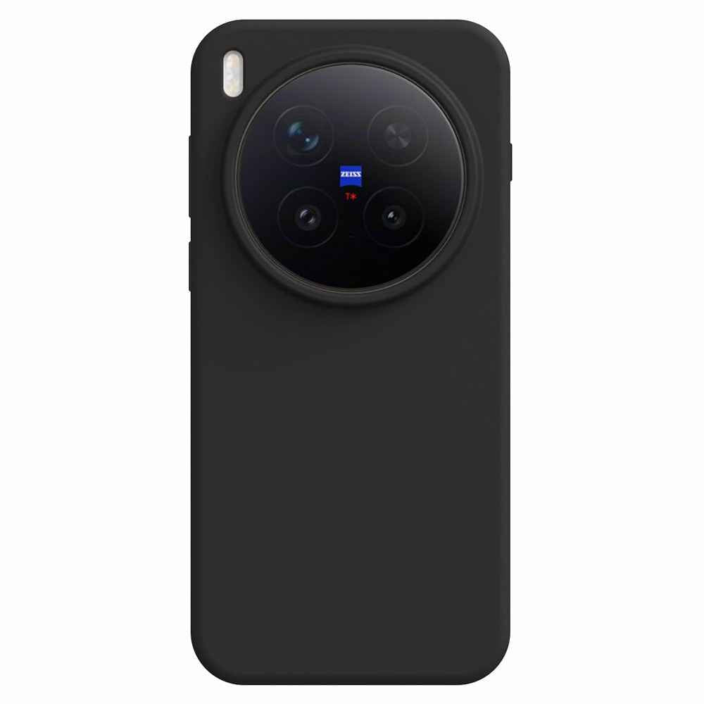 For vivo X300 Pro 5G Case Skin-Friendly Liquid Silicone + PC Phone Cover - Black