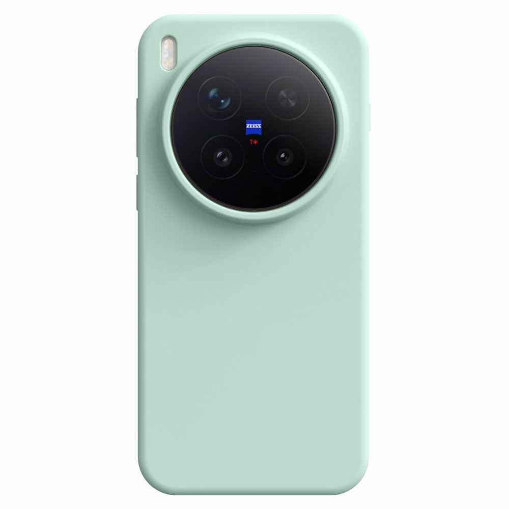 For vivo X300 Pro 5G Case Skin-Friendly Liquid Silicone + PC Phone Cover - Light Green