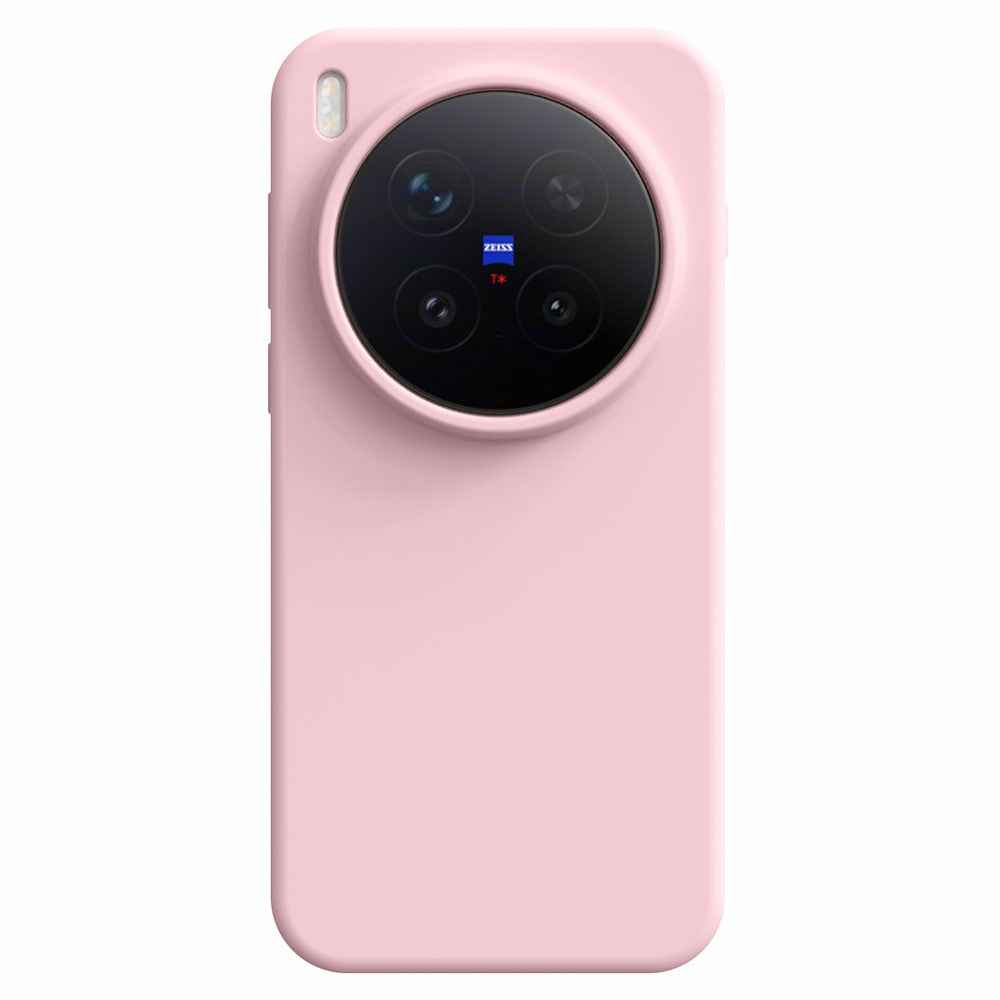 For vivo X300 Pro 5G Case Skin-Friendly Liquid Silicone + PC Phone Cover - Light Pink