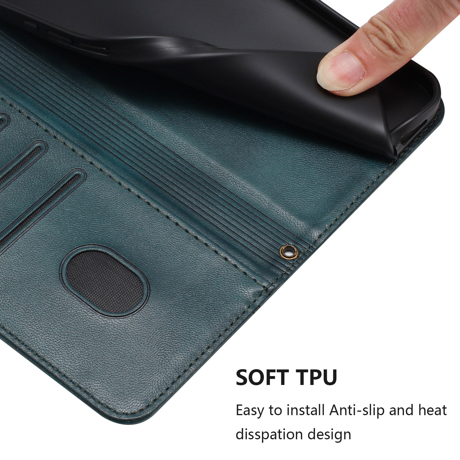 For Motorola Edge 70 5G Cases Wallet Stand Retro Texture Leather Phone Cover with Lanyard - Dark Green