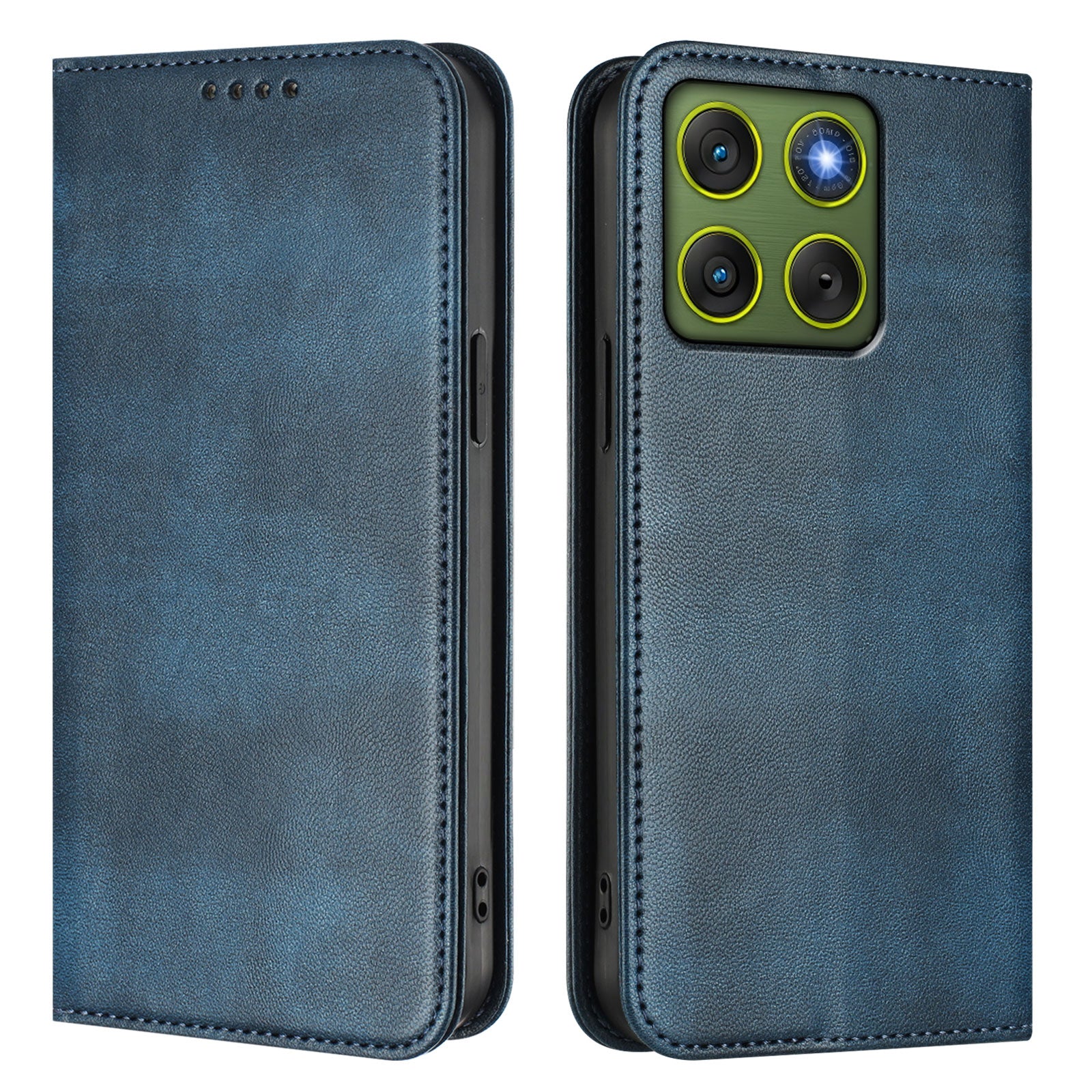 For Motorola Edge 70 5G Wallet Cases Retro Texture RFID Blocking Leather Phone Cover - Blue