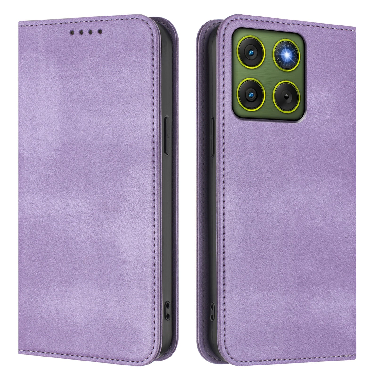 For Motorola Edge 70 5G Wallet Cases Retro Texture RFID Blocking Leather Phone Cover - Light Purple