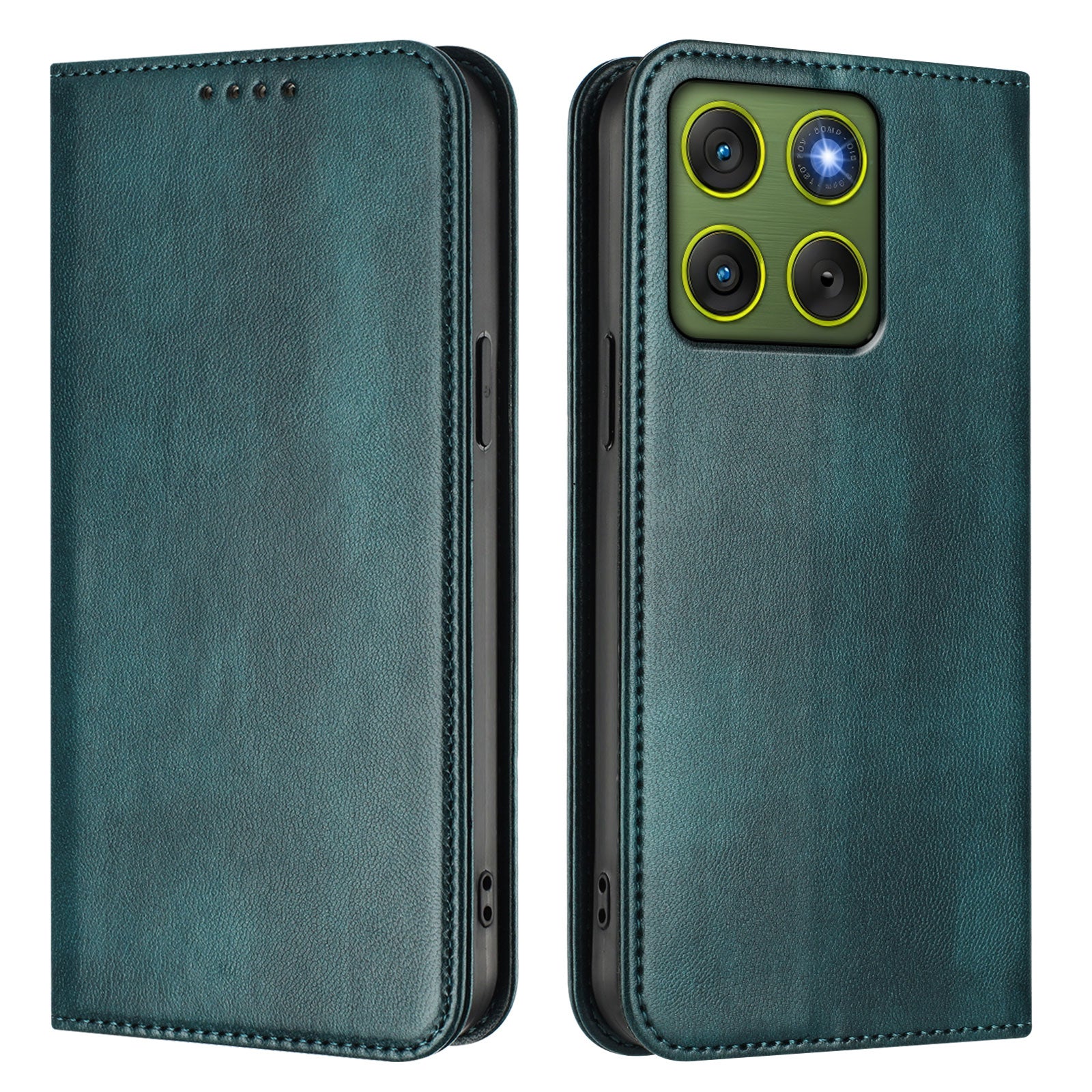 For Motorola Edge 70 5G Wallet Cases Retro Texture RFID Blocking Leather Phone Cover - Dark Green