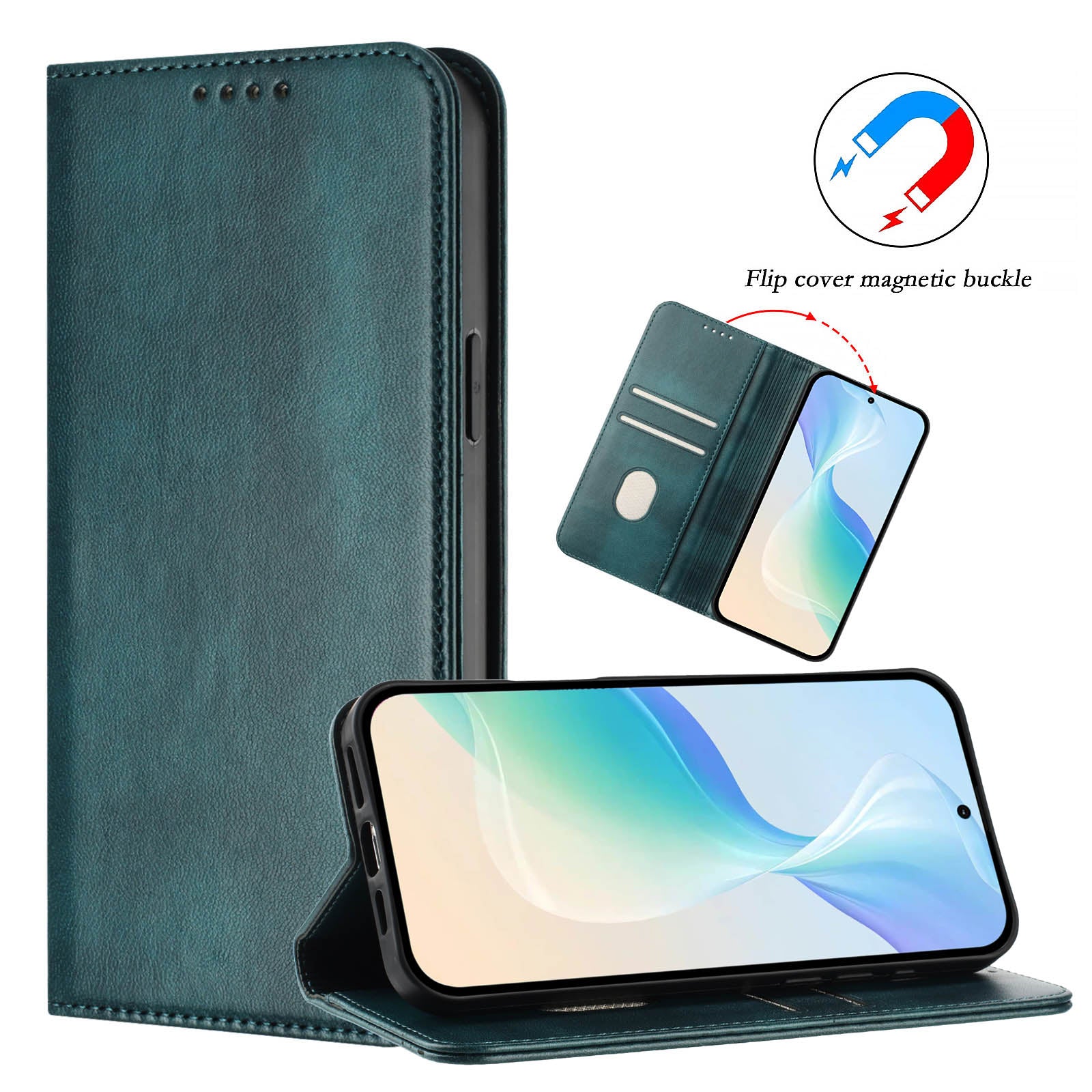 For Motorola Edge 70 5G Wallet Cases Retro Texture RFID Blocking Leather Phone Cover - Dark Green