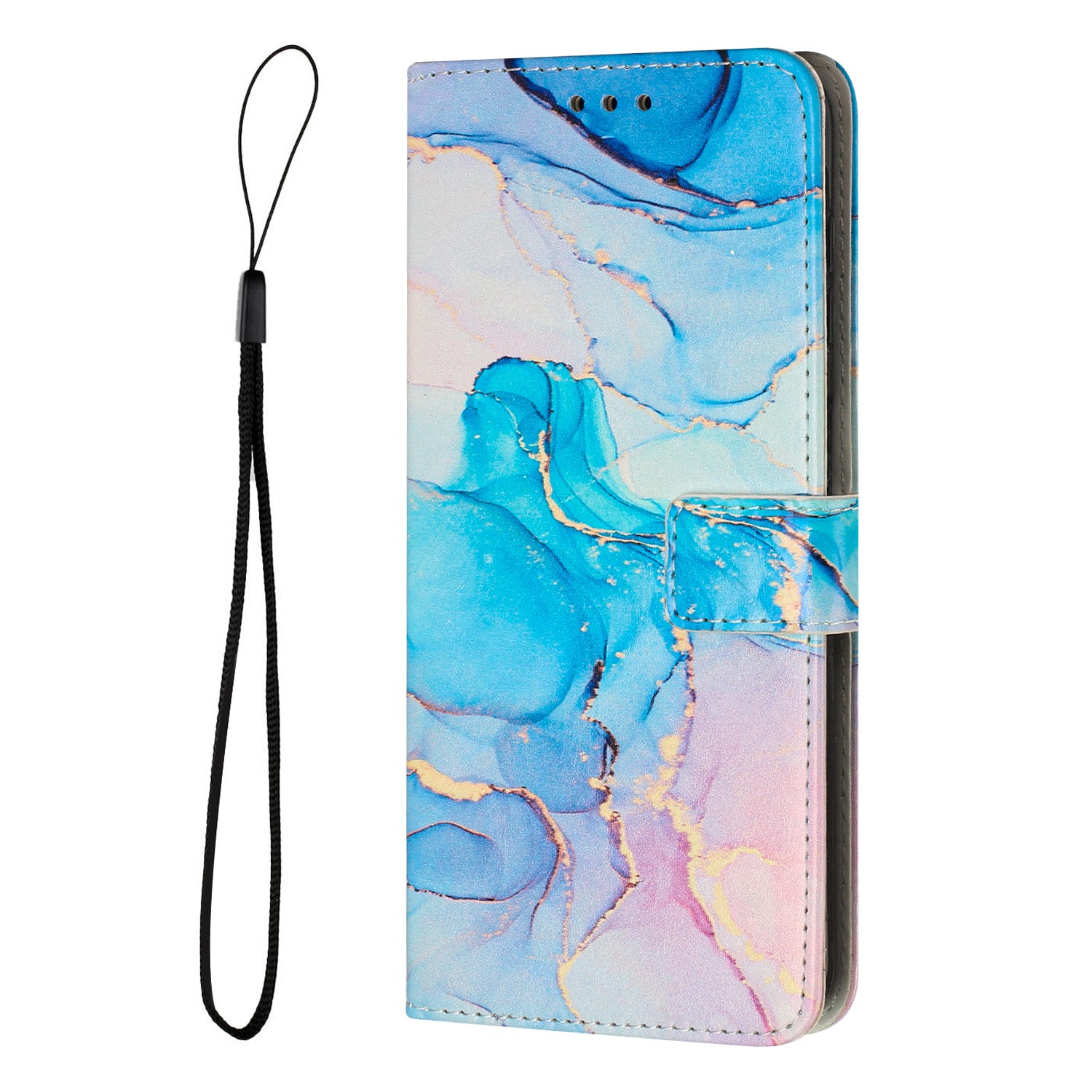 For Xiaomi Poco M8 Pro 5G / Redmi Note 15 Pro+ 5G (Global) Stand Case Marble Pattern PU Leather Wallet Phone Cover - Pink / Green