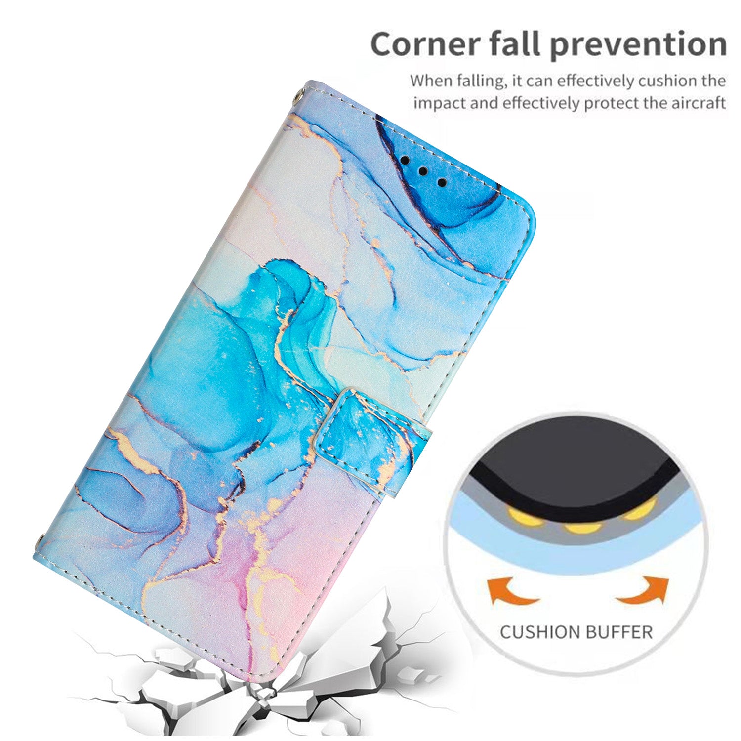 For Xiaomi Poco M8 Pro 5G / Redmi Note 15 Pro+ 5G (Global) Stand Case Marble Pattern PU Leather Wallet Phone Cover - Pink / Green