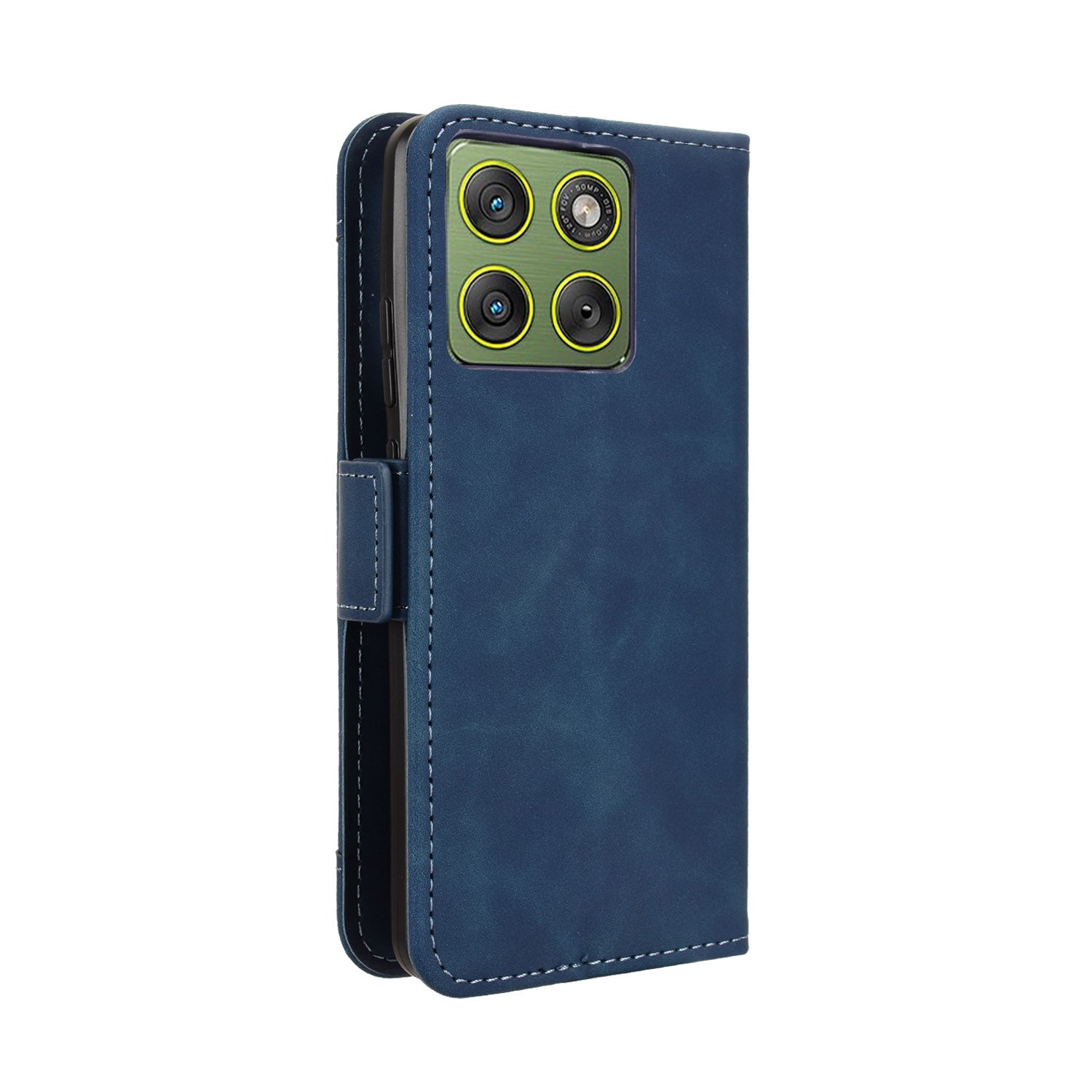 For Motorola Edge 70 5G Leather Case Phone Wallet Cover with Multiple Card Slots - Blue