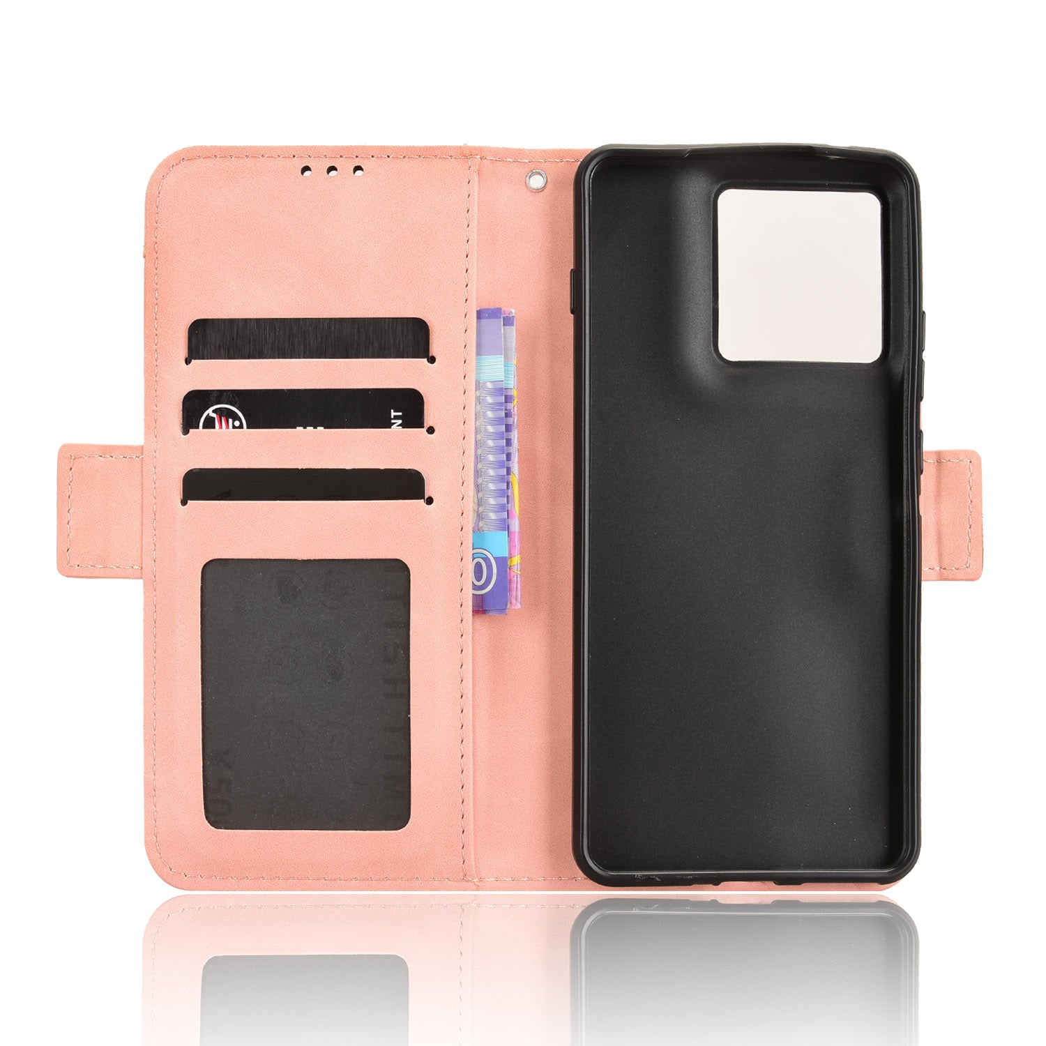 For Motorola Edge 70 5G Leather Case Phone Wallet Cover with Multiple Card Slots - Pink