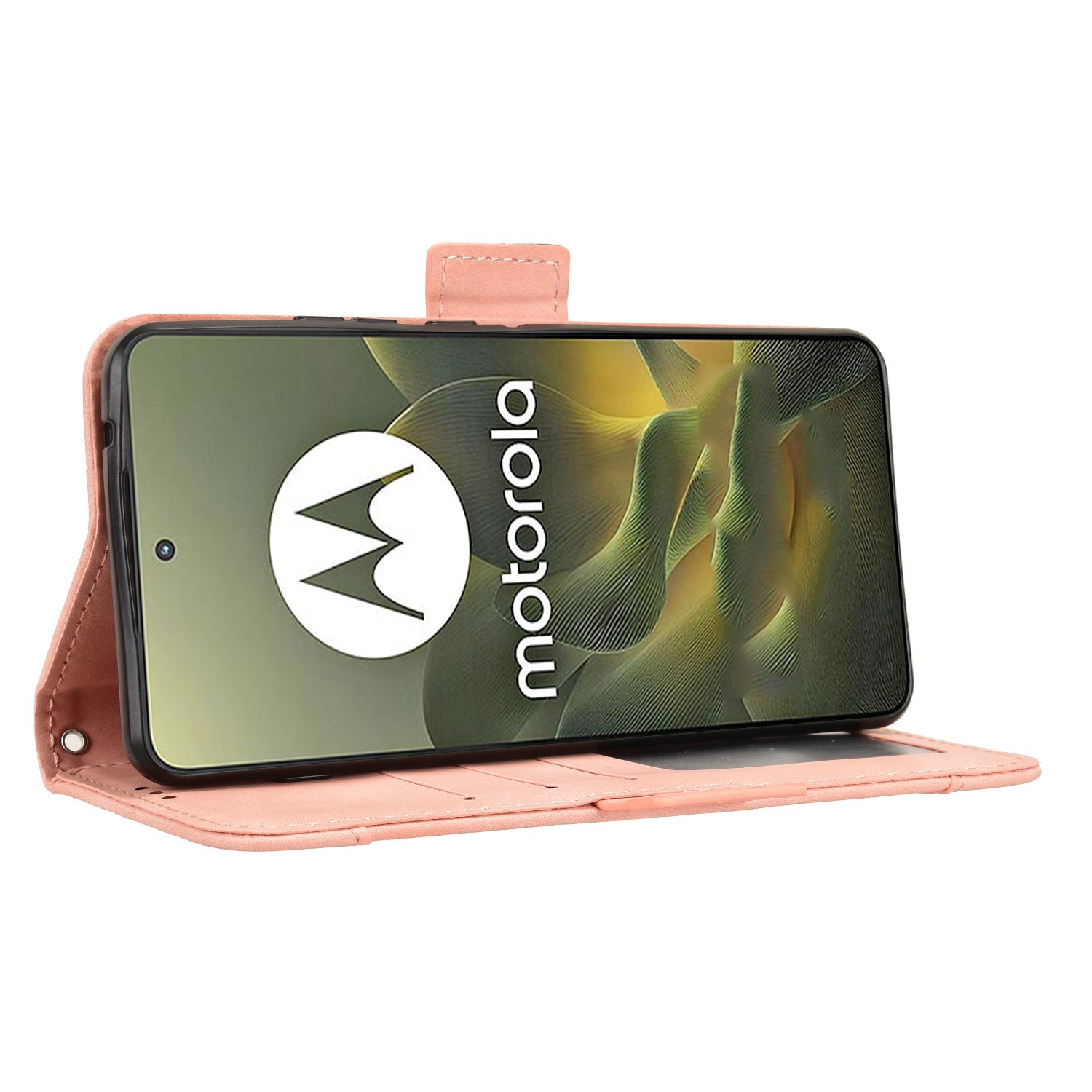 For Motorola Edge 70 5G Leather Case Phone Wallet Cover with Multiple Card Slots - Pink