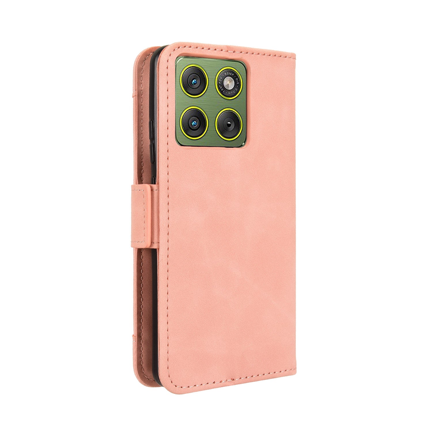 For Motorola Edge 70 5G Leather Case Phone Wallet Cover with Multiple Card Slots - Pink