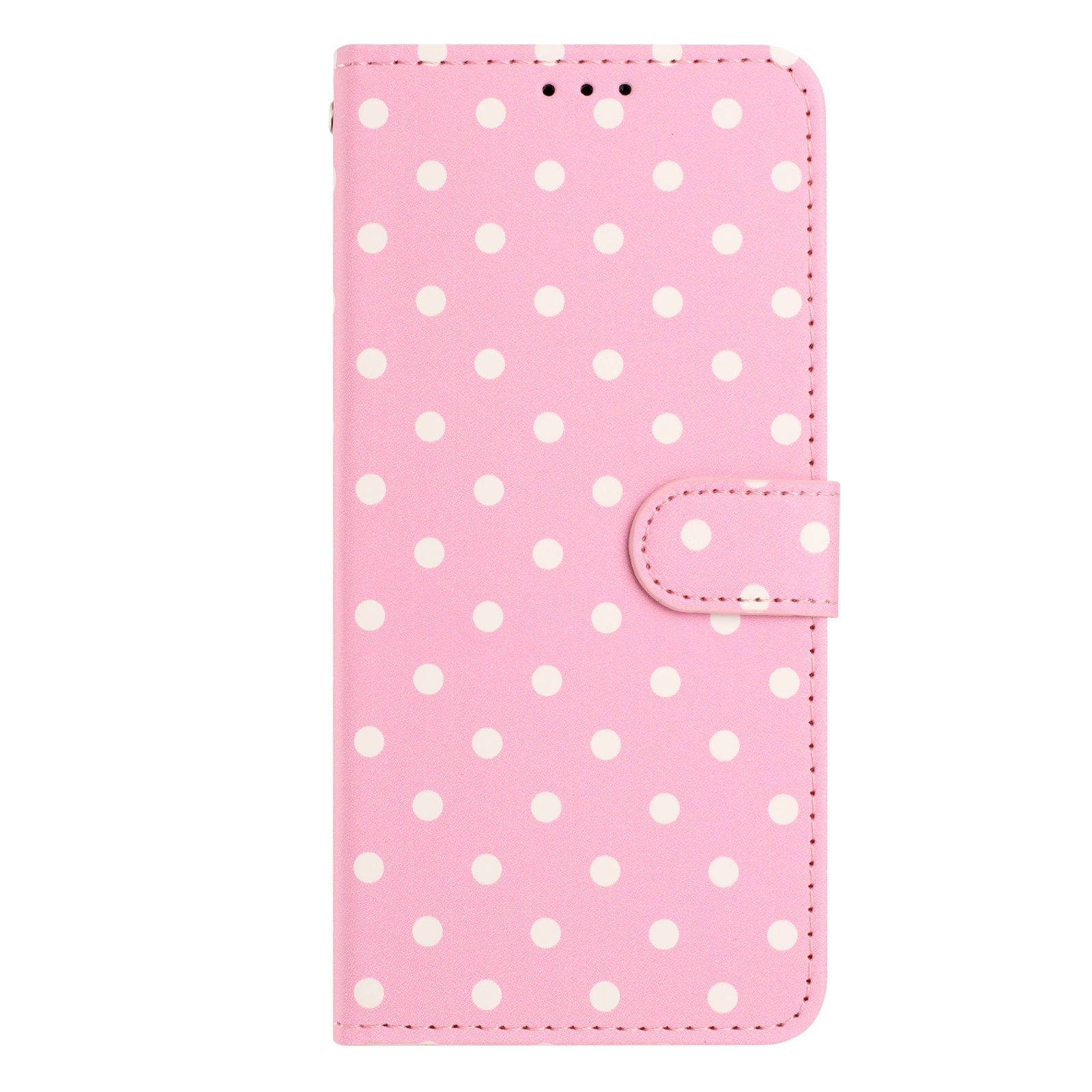 For Xiaomi Redmi Note 15 Pro 5G (Global) Leather Case Polka Dot Pattern Wallet Stand Folio Phone Cover - Pink