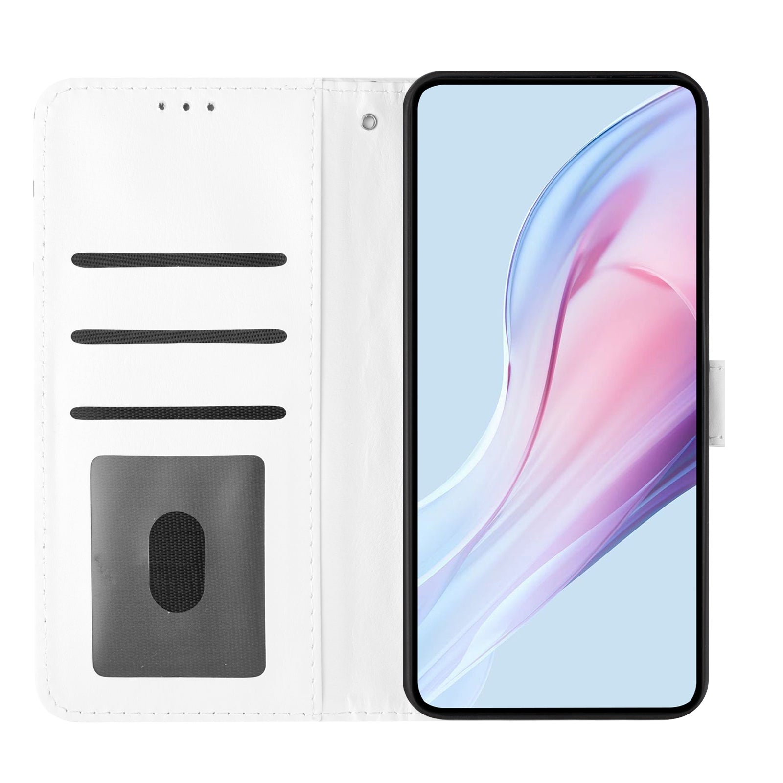For Xiaomi Poco M8 Pro 5G / Redmi Note 15 Pro+ 5G (Global) Leather Case Polka Dot Pattern Wallet Stand Folio Phone Cover - White