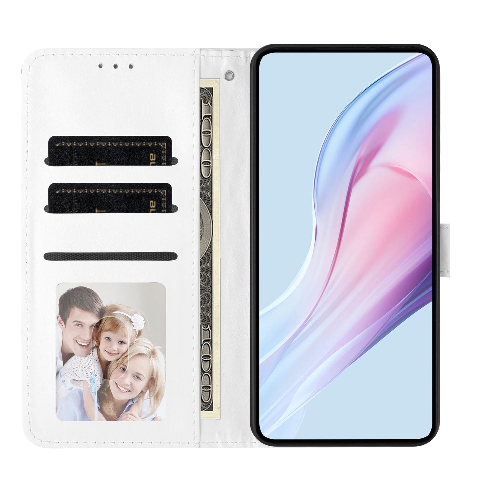 For Xiaomi Poco M8 Pro 5G / Redmi Note 15 Pro+ 5G (Global) Leather Case Polka Dot Pattern Wallet Stand Folio Phone Cover - White