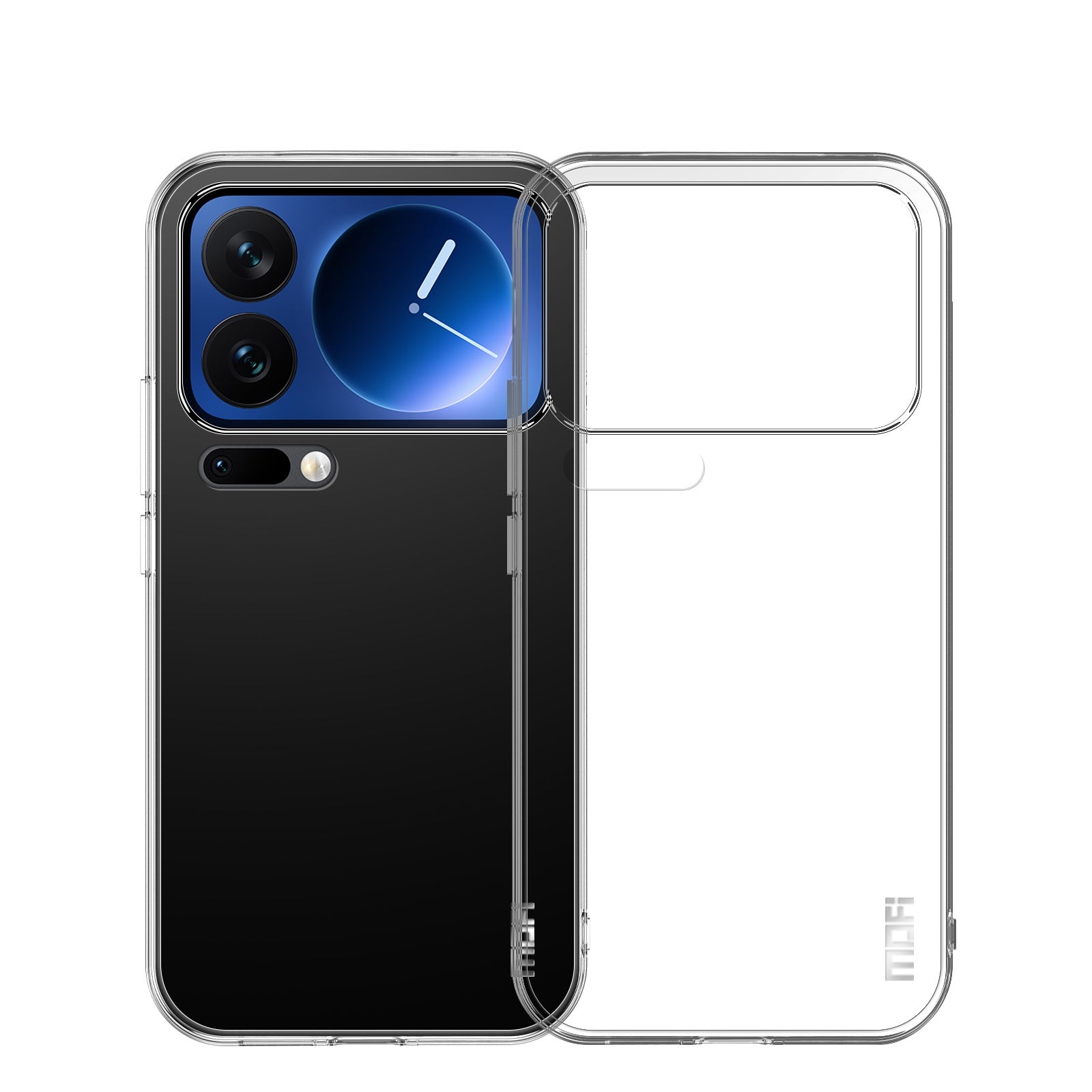 For Xiaomi 17 Pro Max Clear Phone Case MOFI Ultra-Thin TPU Phone Back Cover - Transparent