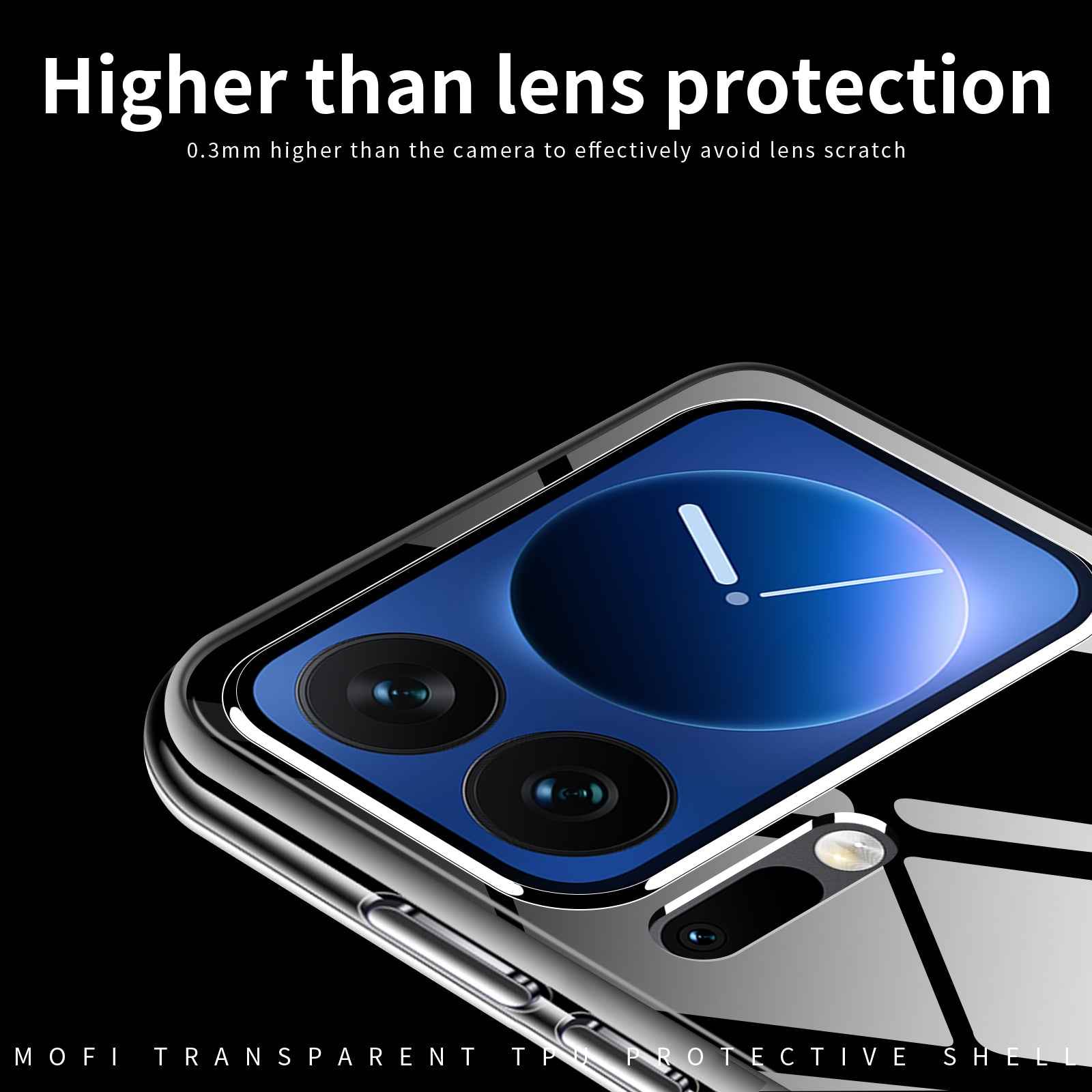 For Xiaomi 17 Pro Clear Phone Case MOFI Ultra-Thin TPU Phone Back Cover - Transparent