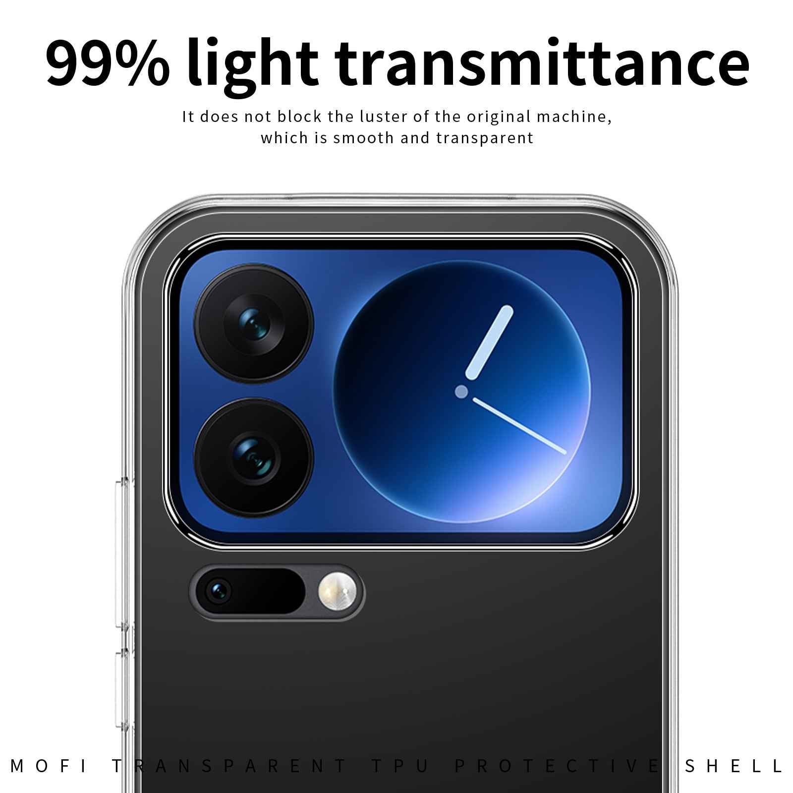 For Xiaomi 17 Pro Clear Phone Case MOFI Ultra-Thin TPU Phone Back Cover - Transparent