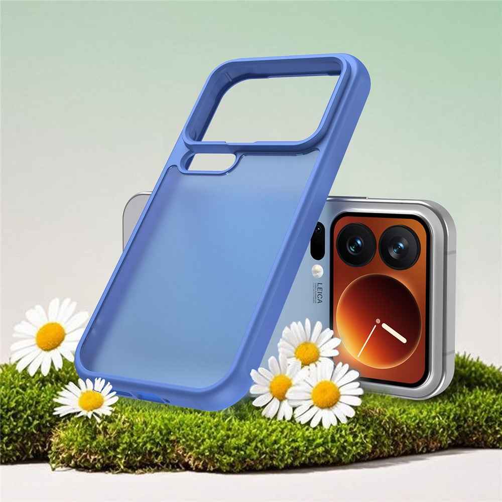 For Xiaomi 17 Pro Case Drop Proof Airbags Frosted Translucent PC + TPU Phone Back Cover - Baby Blue