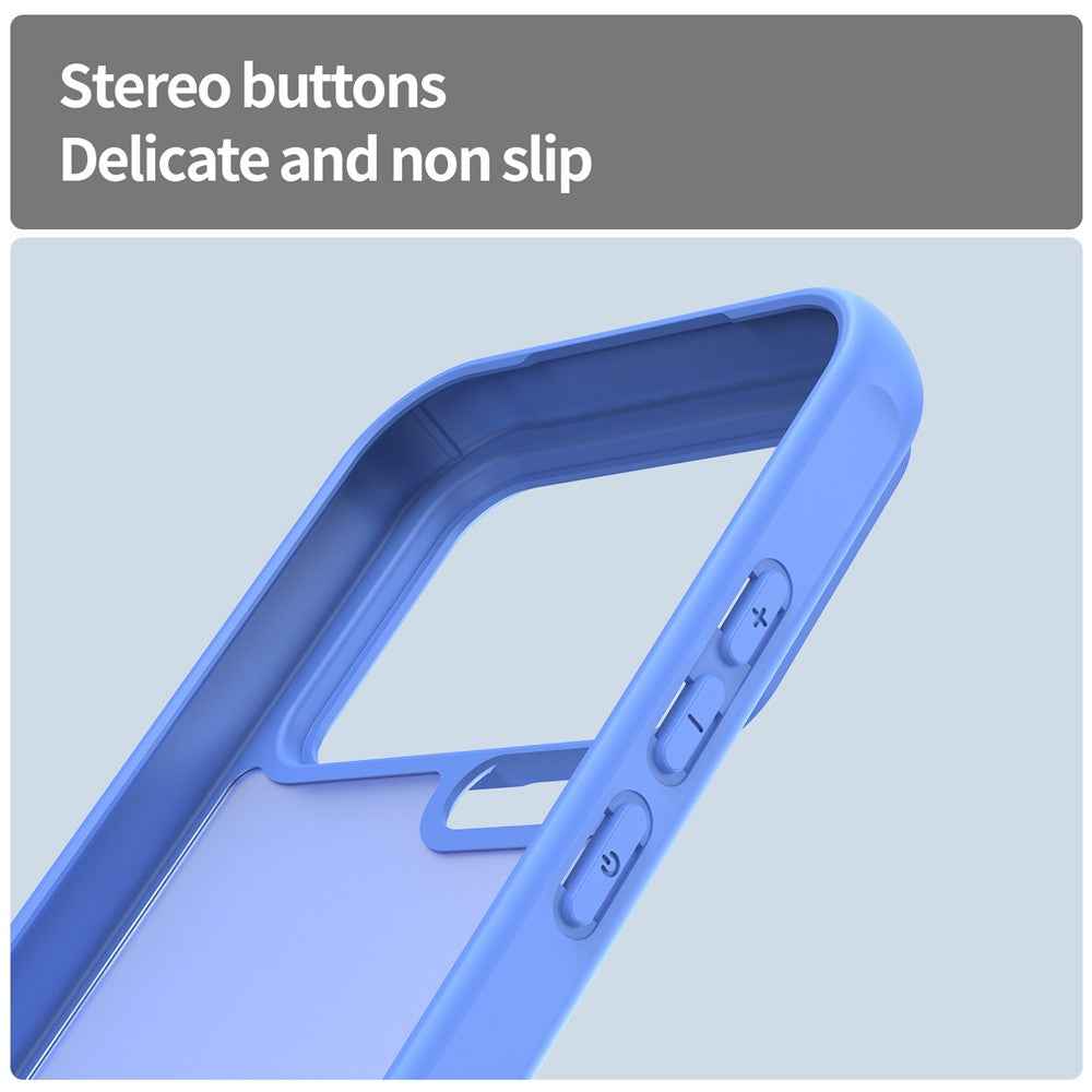 For Xiaomi 17 Pro Case Drop Proof Airbags Frosted Translucent PC + TPU Phone Back Cover - Baby Blue