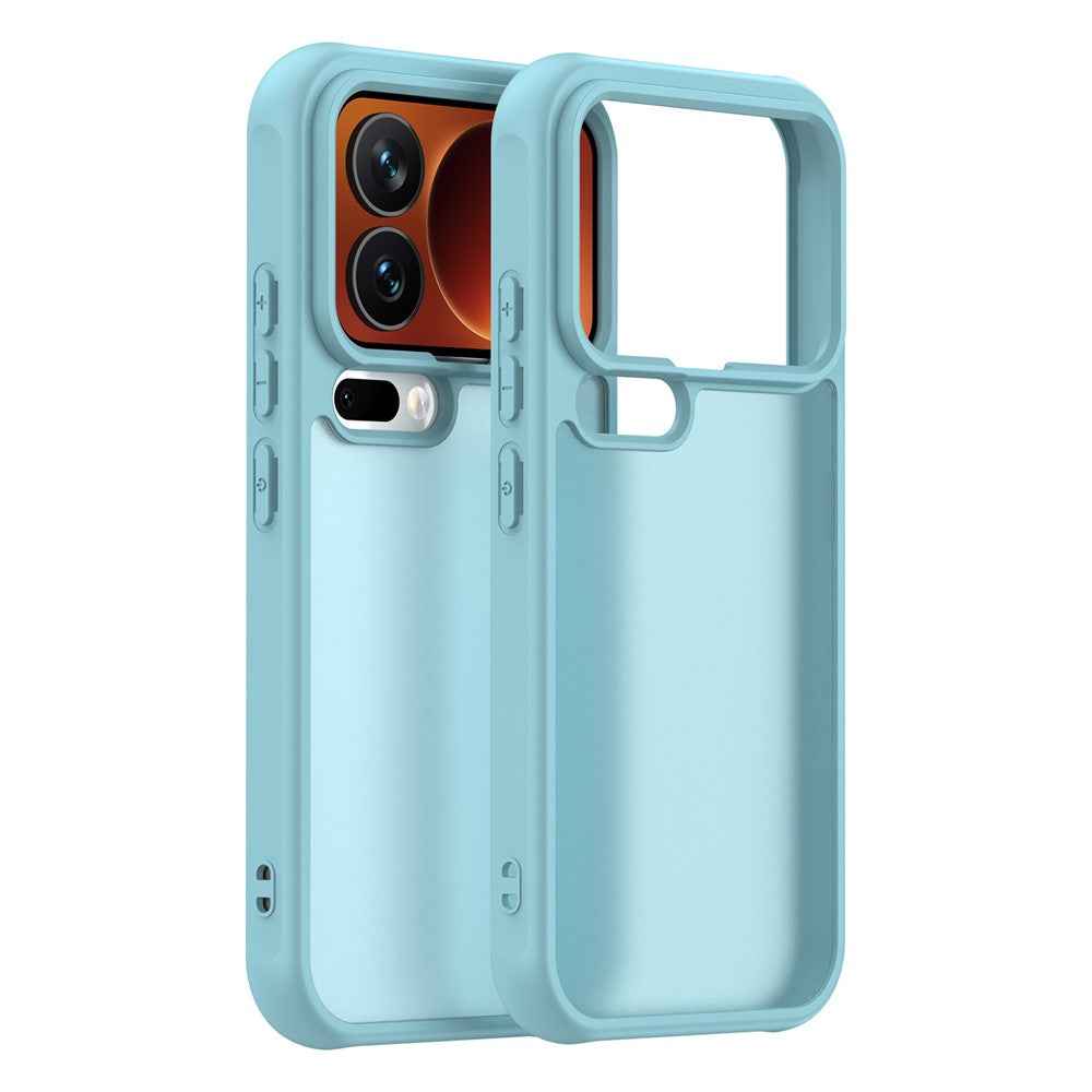 For Xiaomi 17 Pro Case Drop Proof Airbags Frosted Translucent PC + TPU Phone Back Cover - Light Green