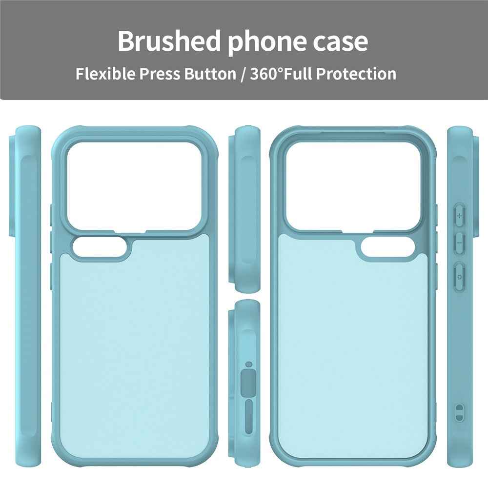 For Xiaomi 17 Pro Case Drop Proof Airbags Frosted Translucent PC + TPU Phone Back Cover - Light Green
