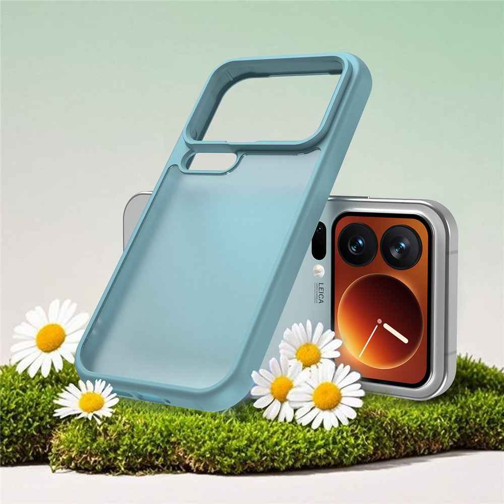 For Xiaomi 17 Pro Case Drop Proof Airbags Frosted Translucent PC + TPU Phone Back Cover - Light Green