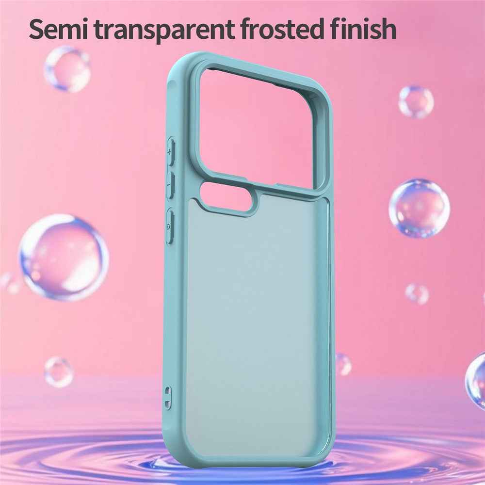 For Xiaomi 17 Pro Case Drop Proof Airbags Frosted Translucent PC + TPU Phone Back Cover - Light Green