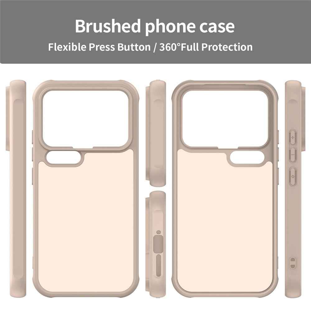 For Xiaomi 17 Pro Case Drop Proof Airbags Frosted Translucent PC + TPU Phone Back Cover - Orange