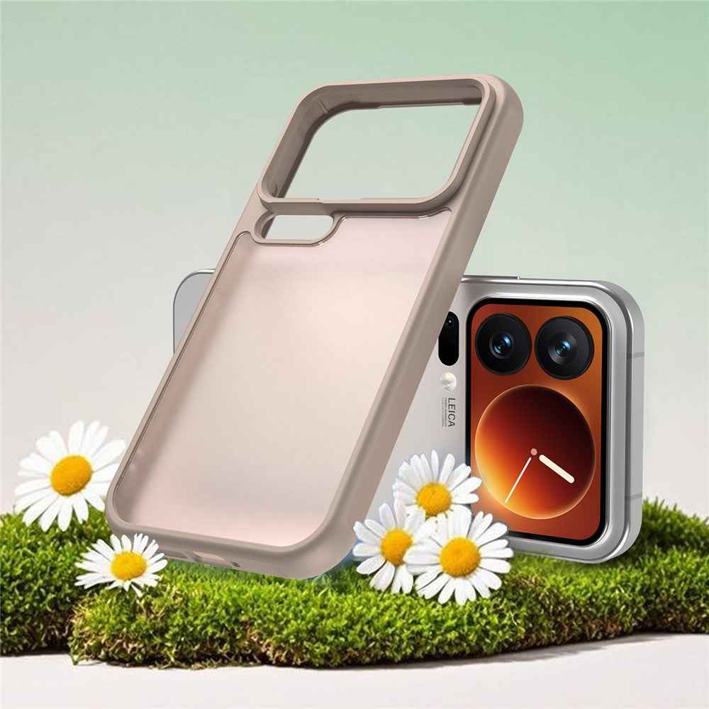 For Xiaomi 17 Pro Case Drop Proof Airbags Frosted Translucent PC + TPU Phone Back Cover - Orange
