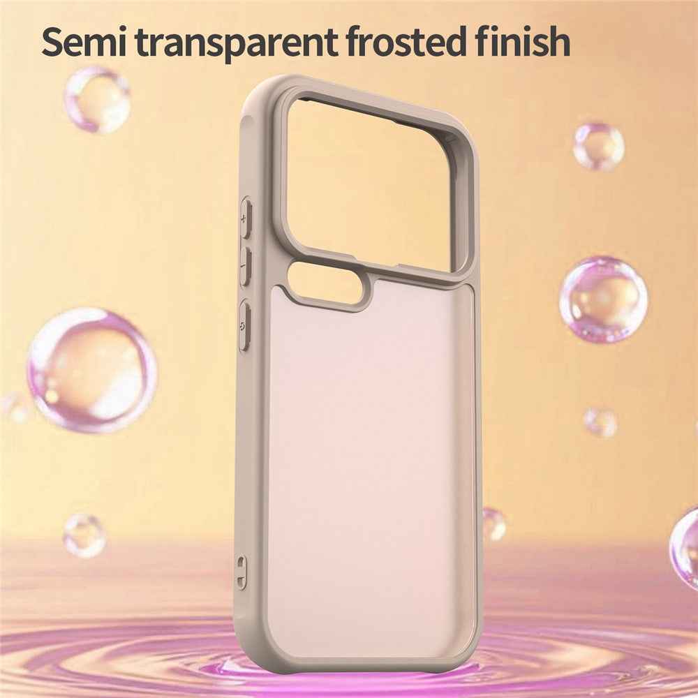 For Xiaomi 17 Pro Case Drop Proof Airbags Frosted Translucent PC + TPU Phone Back Cover - Orange