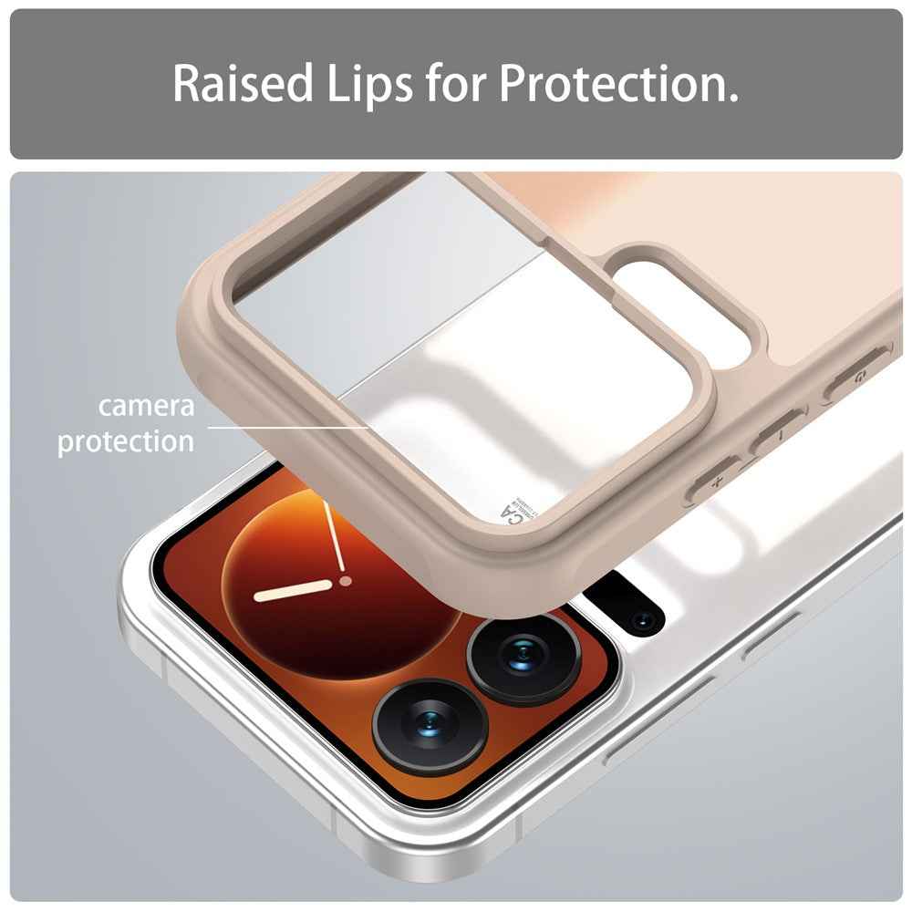 For Xiaomi 17 Pro Case Drop Proof Airbags Frosted Translucent PC + TPU Phone Back Cover - Orange