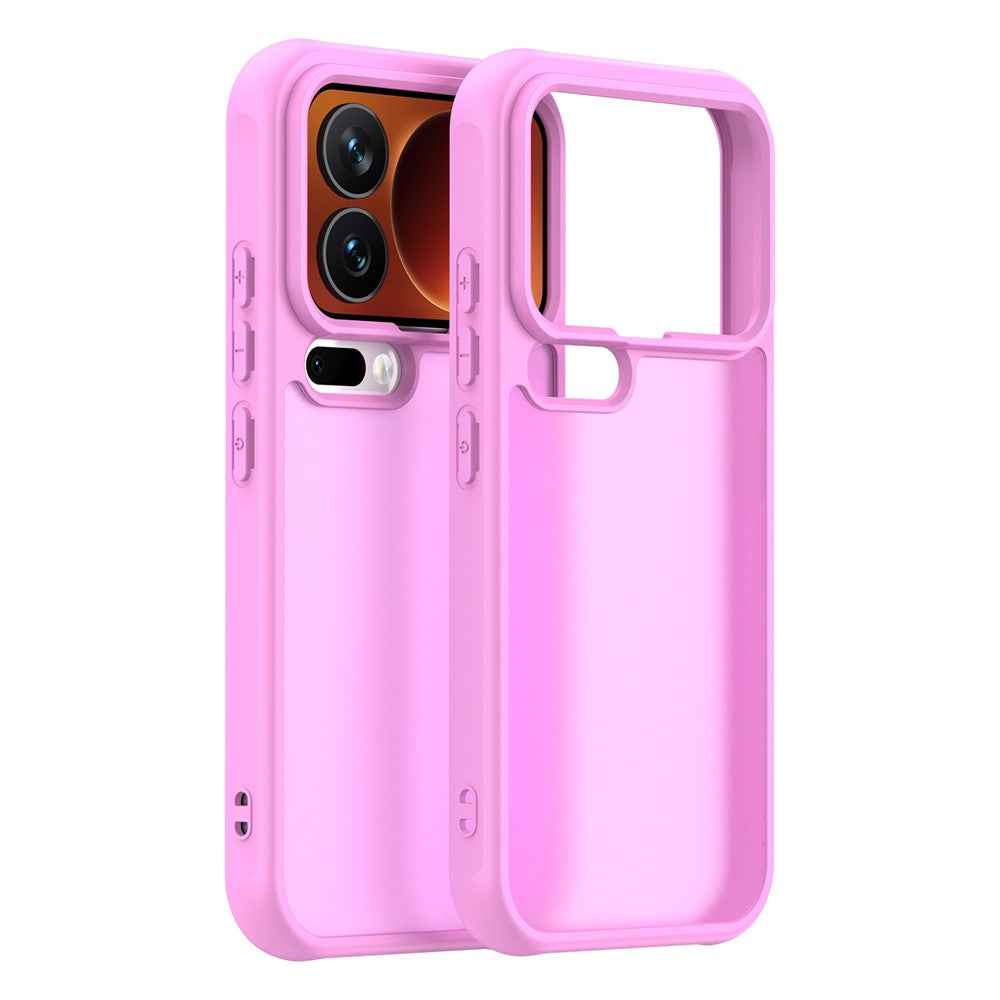 For Xiaomi 17 Pro Case Drop Proof Airbags Frosted Translucent PC + TPU Phone Back Cover - Light Purple