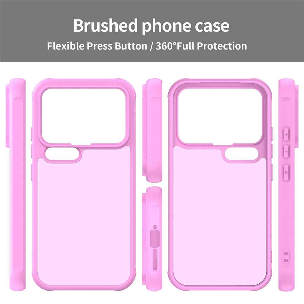 For Xiaomi 17 Pro Case Drop Proof Airbags Frosted Translucent PC + TPU Phone Back Cover - Light Purple
