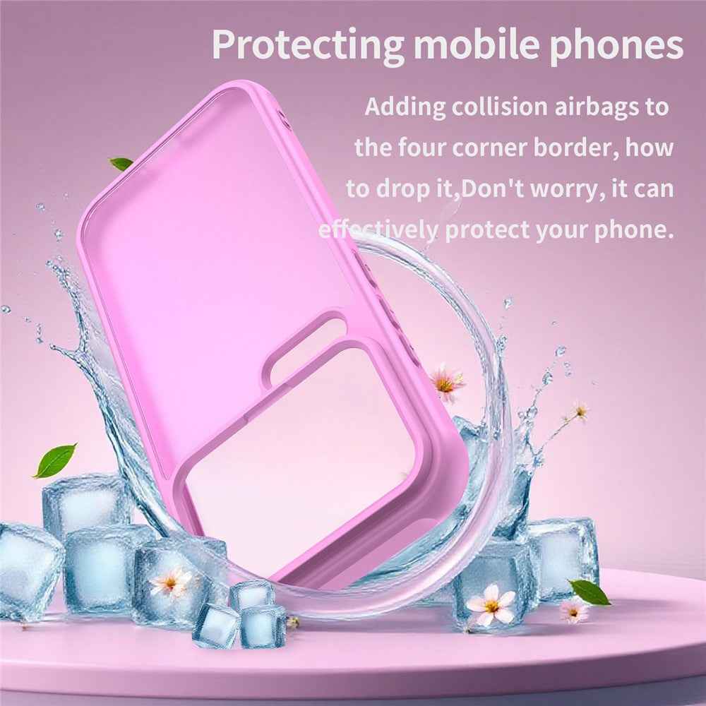 For Xiaomi 17 Pro Case Drop Proof Airbags Frosted Translucent PC + TPU Phone Back Cover - Light Purple