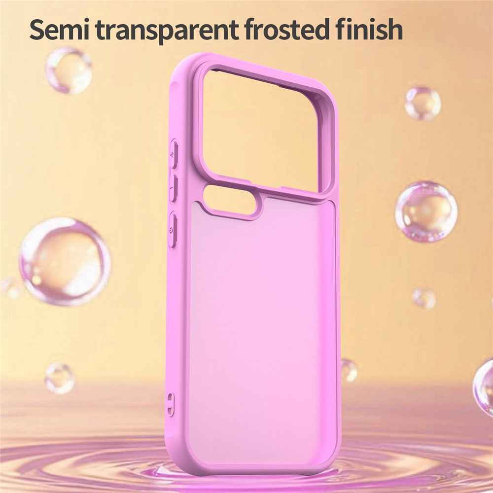 For Xiaomi 17 Pro Case Drop Proof Airbags Frosted Translucent PC + TPU Phone Back Cover - Light Purple