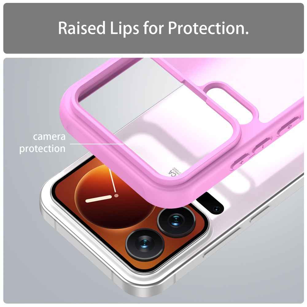 For Xiaomi 17 Pro Case Drop Proof Airbags Frosted Translucent PC + TPU Phone Back Cover - Light Purple