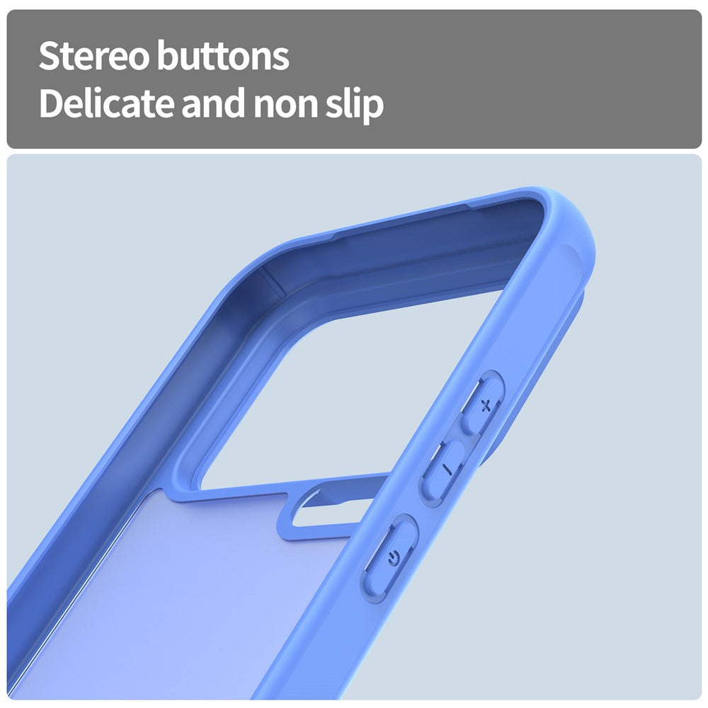 For Xiaomi 17 Pro Max Case Drop Proof Airbags Frosted Translucent PC + TPU Phone Back Cover - Baby Blue