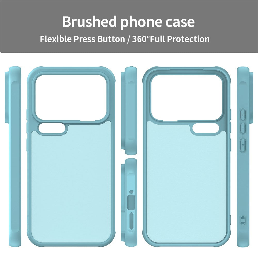 For Xiaomi 17 Pro Max Case Drop Proof Airbags Frosted Translucent PC + TPU Phone Back Cover - Light Green